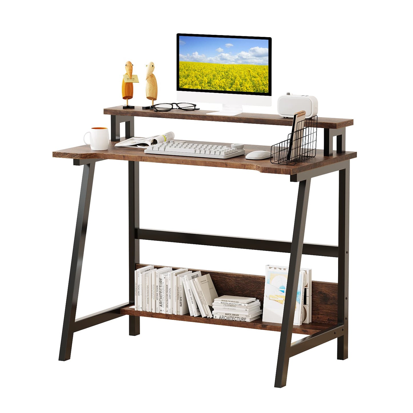 Small Computer Desk, Corner Desk, Small PC Desk, Modern Minimalism Style