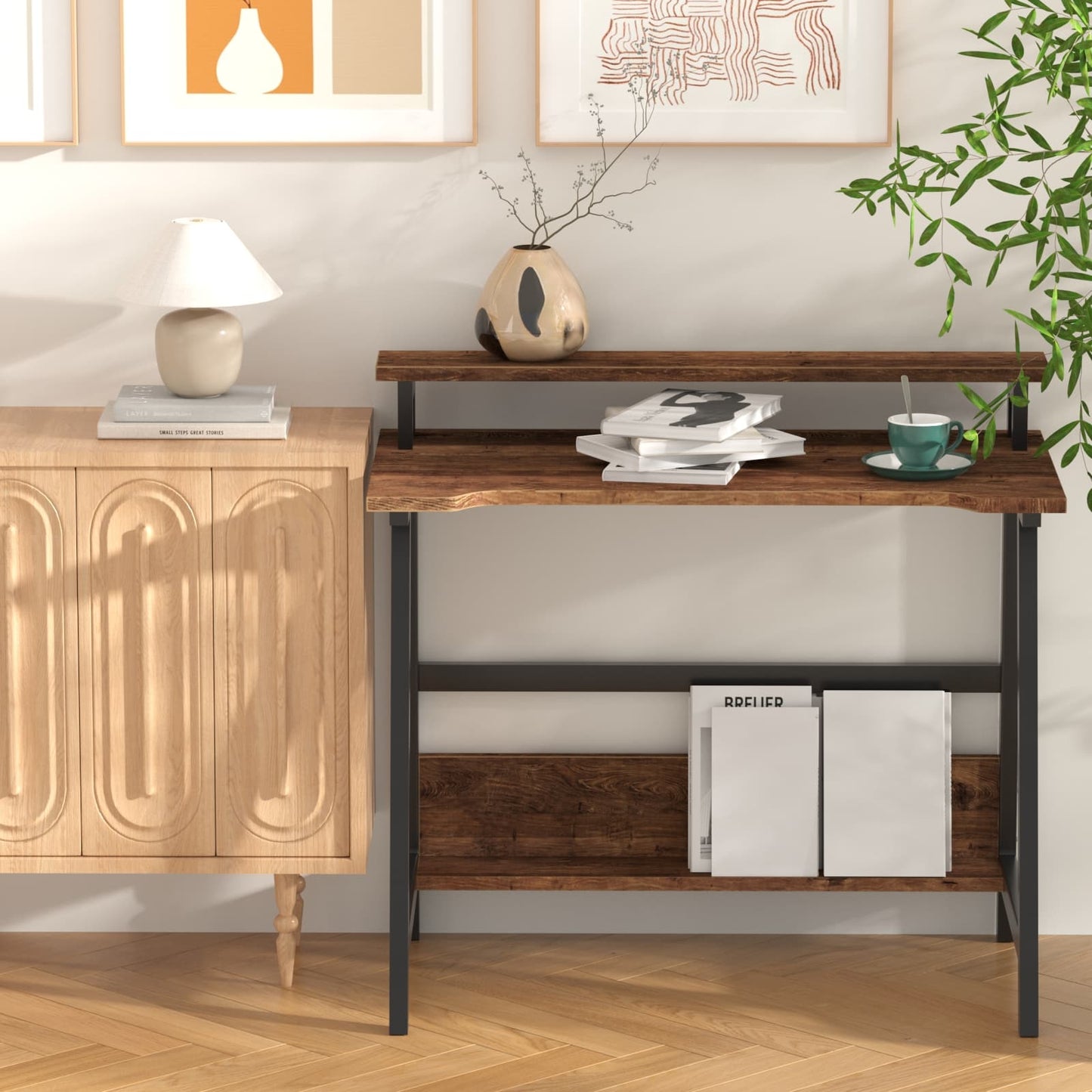 Small Computer Desk, Corner Desk, Small PC Desk, Modern Minimalism Style