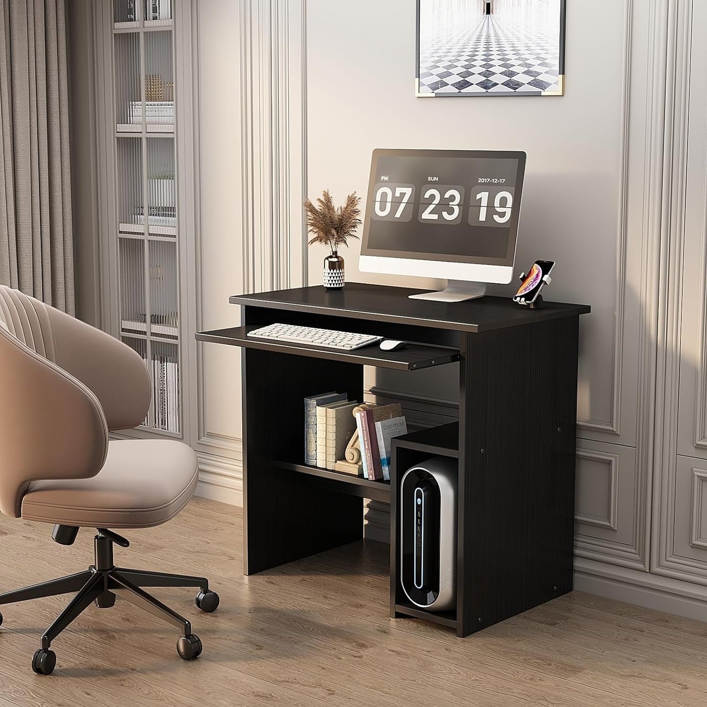 Computer Desk and Drawer, Small Computer Desk For Home Office