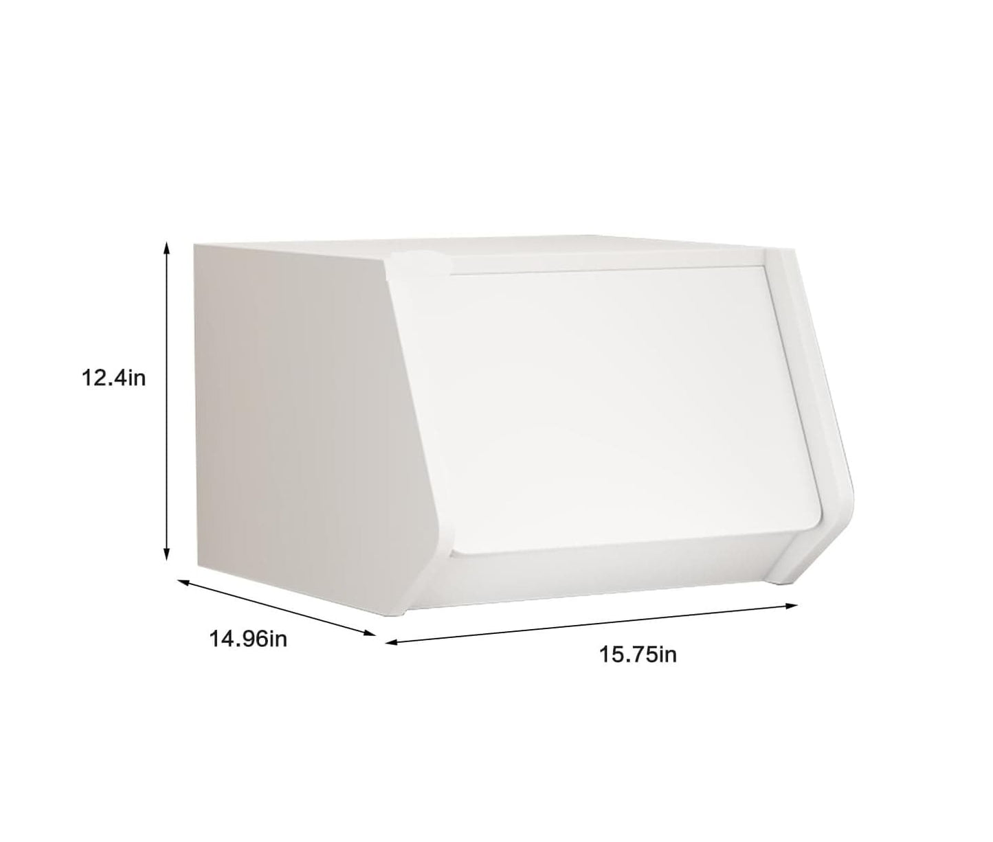 Cube Storage Organizer with Sliding Door, Small Cabinet, Wood Stacking Storage Box